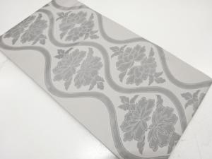 未使用品　花立涌模様織り出し　法事用開き名古屋帯（額縁仕立て）